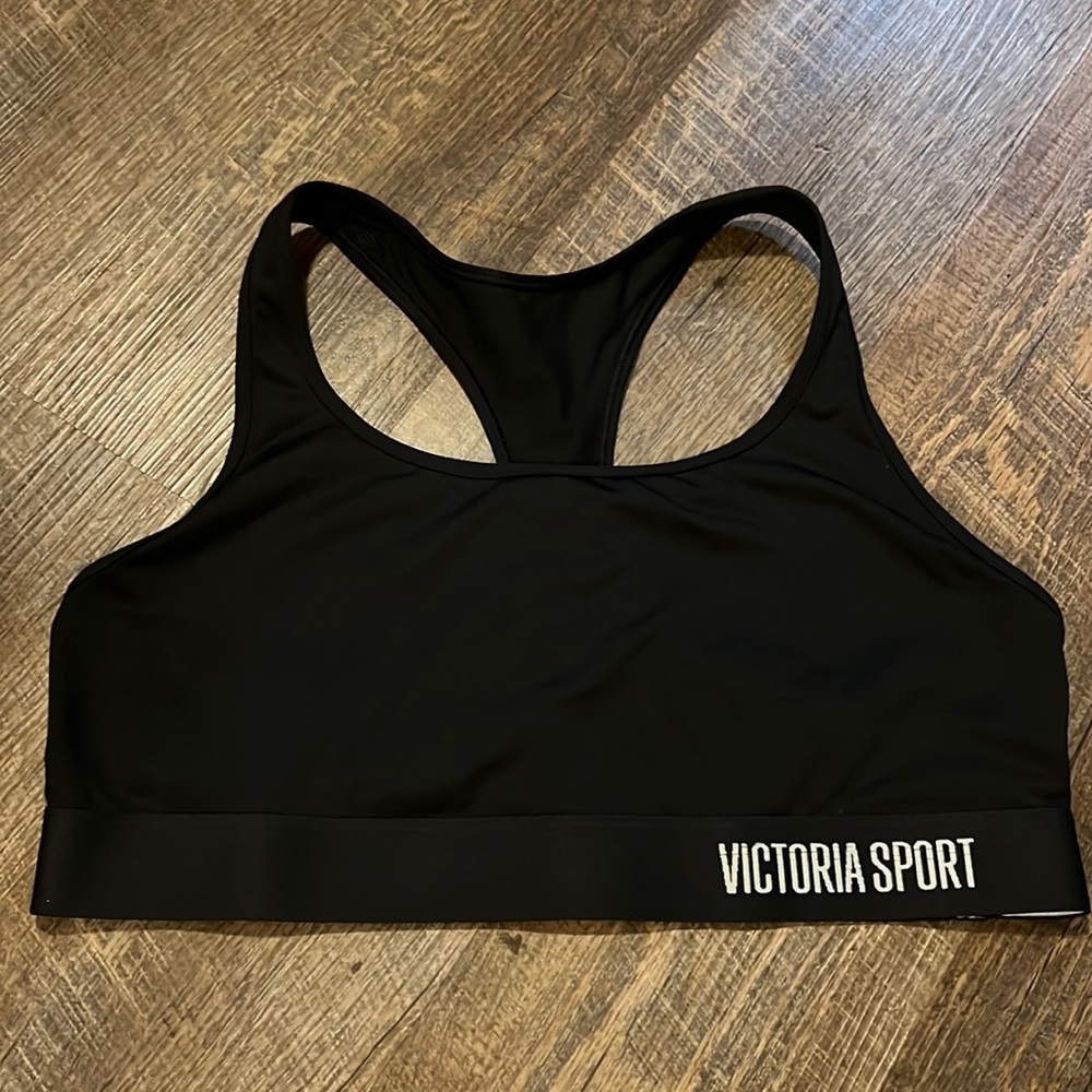 VICTORIA SPORT Women's Black  Sport Bra Sz L